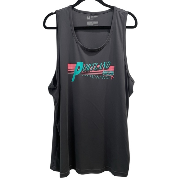 Gray Portland Gear Graphic Tank Top - Picture 1 of 8